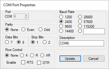 Output to a Serial Port