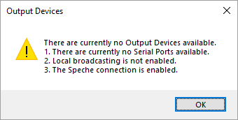 No Outputs Available