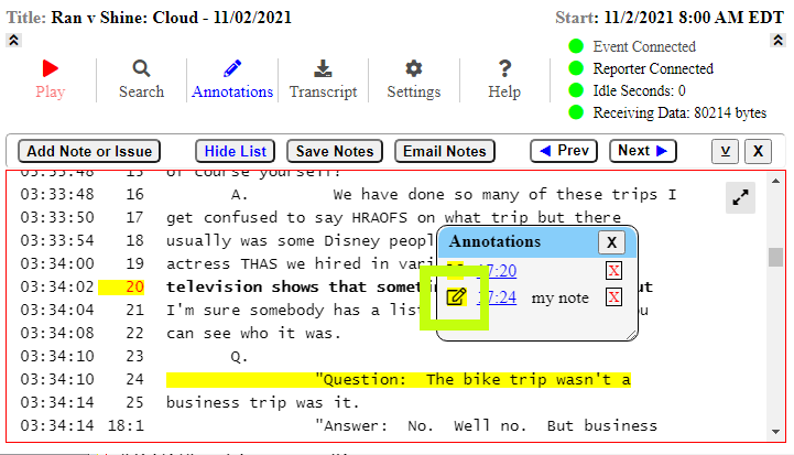 Edit Annotations