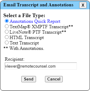 Email Transcript and Annotations