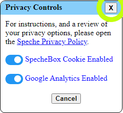 Close Privacy Controls